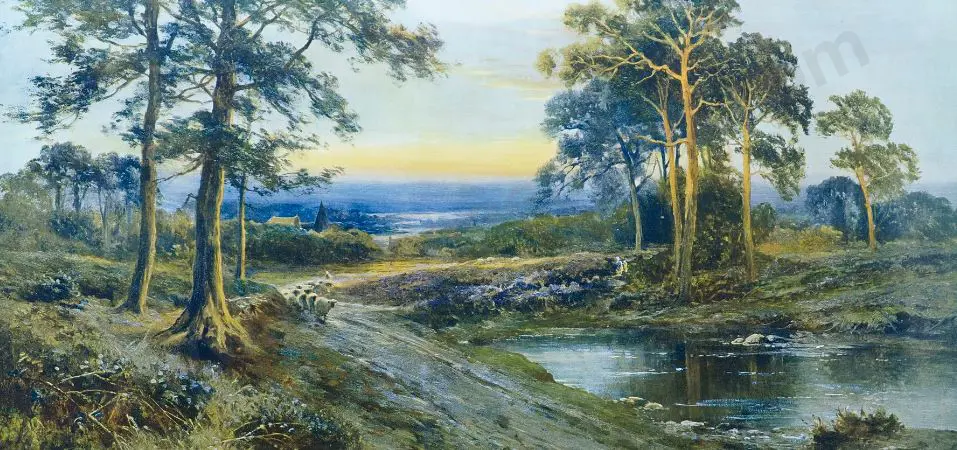 UNKNOWN - The Edge of the Common (Rural scene) Image 1++