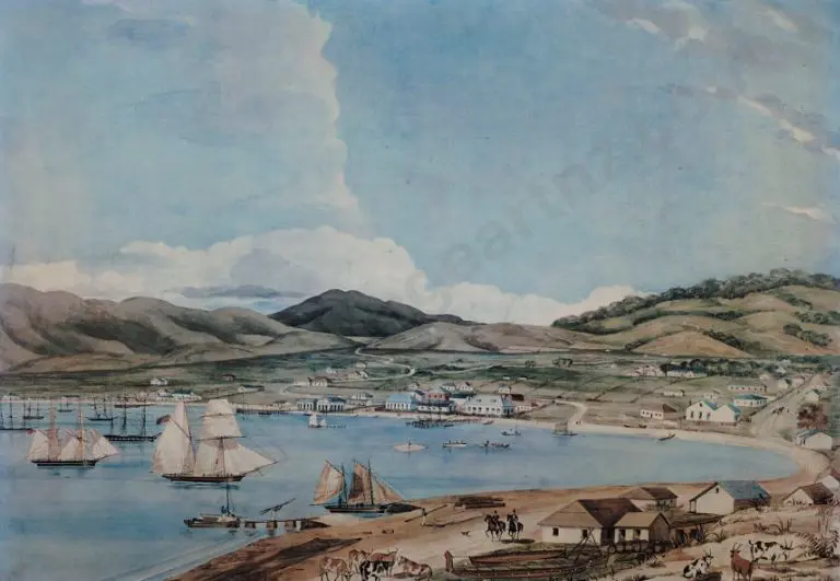 HEAPHY, Charles (1822-1881) - Lambton Harbour and Wellington, April 1841 Image 1++