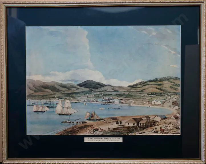 HEAPHY, Charles (1822-1881) - Lambton Harbour and Wellington, April 1841 Image 1++