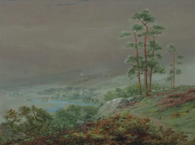 BINGLEY, Henry Harding (1887-1972) - Above the Winding Dee Image 1++