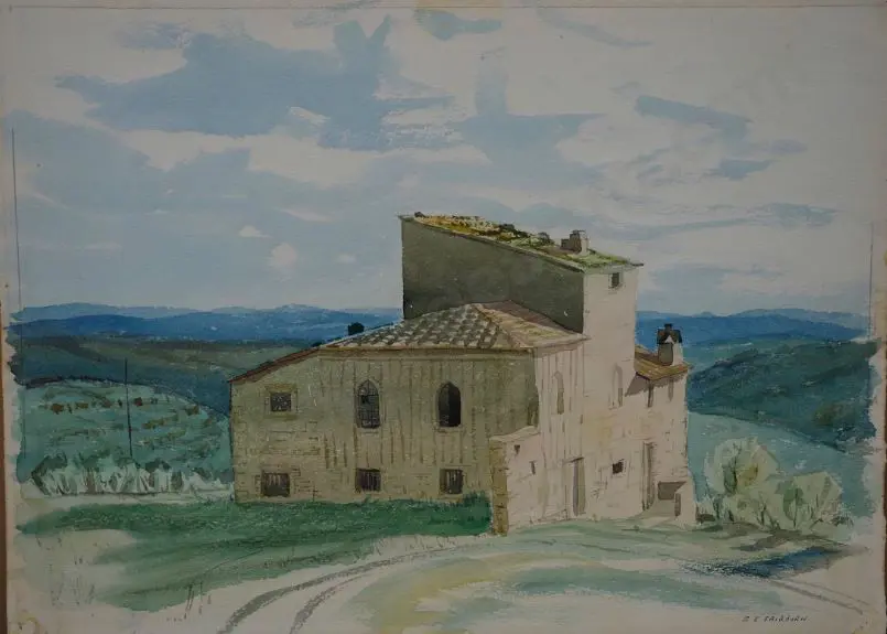 FAIRBURN, Geoffrey Ede (1905-1999) - Old Farm Building, Pacciano, Italy Image 1++