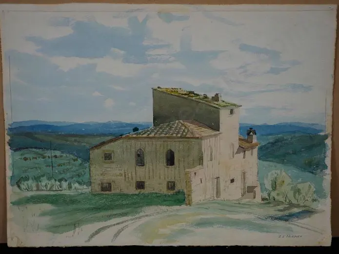 FAIRBURN, Geoffrey Ede (1905-1999) - Old Farm Building, Pacciano, Italy Image 1++
