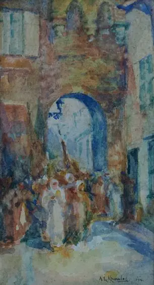 KNOWLES, A.L. - Middle Eastern Street, 1916 Image 1++