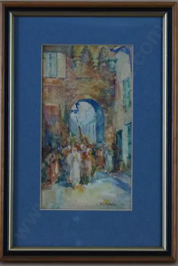 KNOWLES, A.L. - Middle Eastern Street, 1916 Image 1++