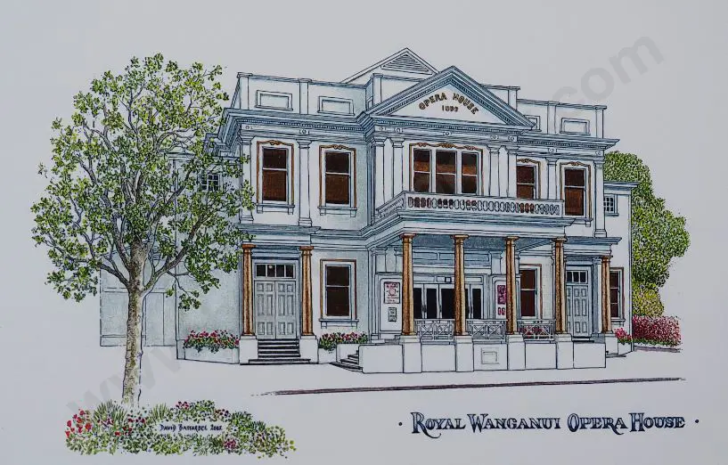 BATTARBEE, David (1939-) - Whanganui, Opera House Image 1++