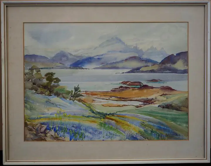 McCONNEY, O. - Bluebells and Blaven from Ord - Skye Image 1++