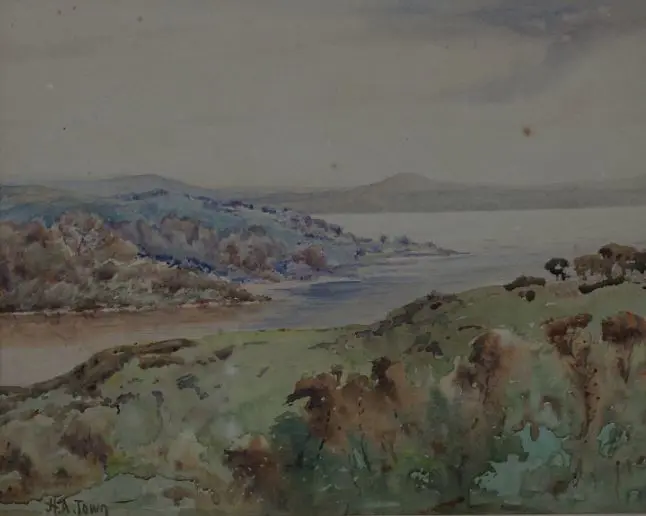 TOWN, H.A. - Estuary with Sand Dunes Image 1++