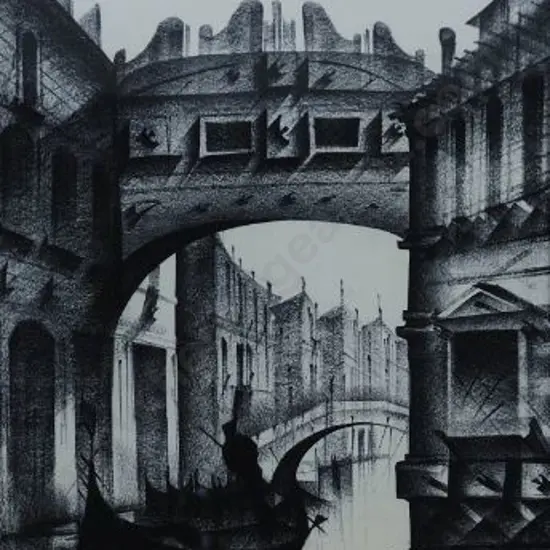 UNKNOWN - Venetian Canal with Gondola