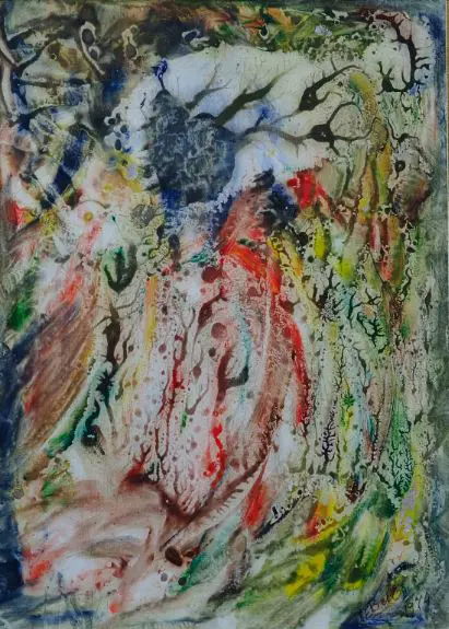 BELL, F.E. - Peacock Fire - Abstract Image 1++