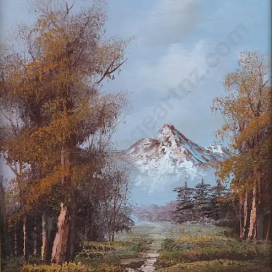 NORTON, C - Mountain Scene with Path through Trees