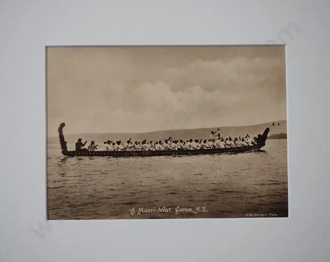 WINKELMANN, Henry (1860-1931) - A Maori War Canoe, c.1910 Image 1++
