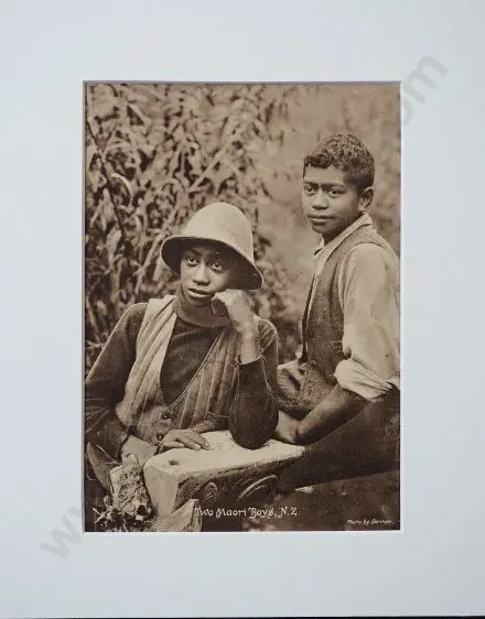 DENTON, Frank (1869-1963) - Two Maori Boys, c.1910 Image 1++