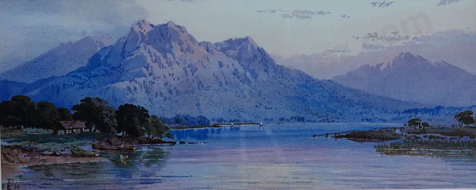 UNKNOWN - Italian Lake scene Image 1++