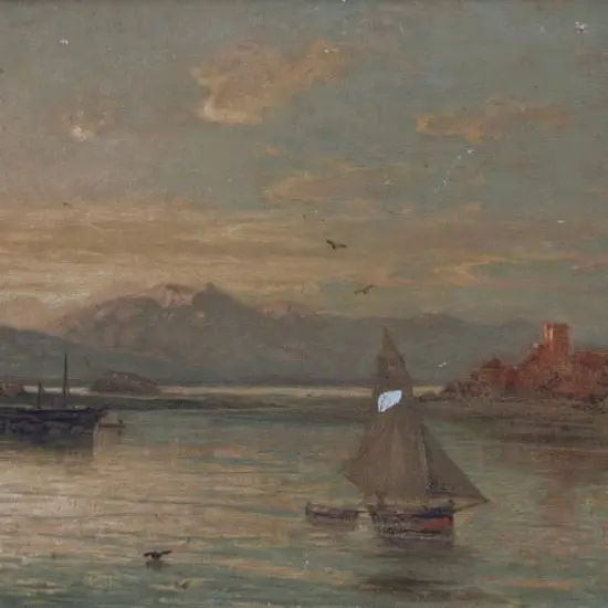 UNKNOWN - Estuary with Small Castle