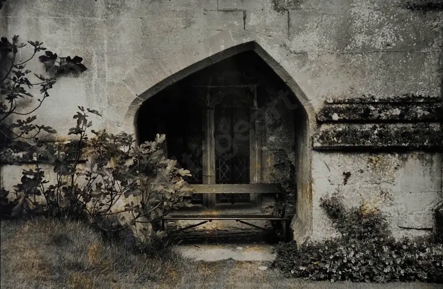 STEVENS, Bede  - Church Window with Flowers Image 1++