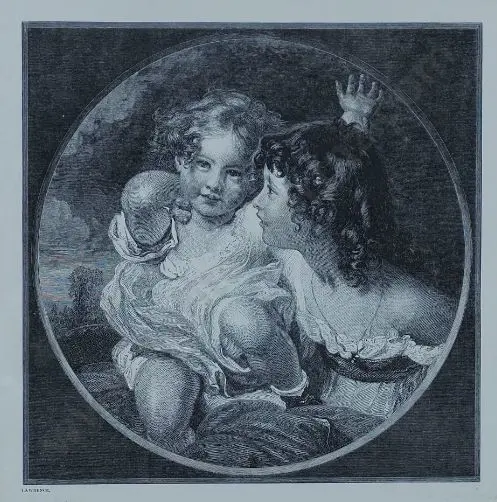 LAWRENCE, Sir Thomas (1769-1830) - "Nature" - Two Cherubic Young Children Image 1++