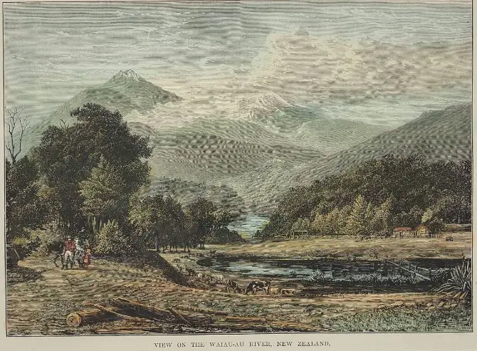 UNKNOWN  Artist - View on the Waiau-au River, New Zealand Image 1++