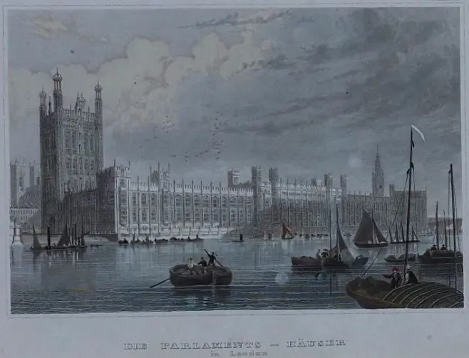 UNKNOWN Artist (A53) - Parliament House, London & Bolton Abbey Image 1++