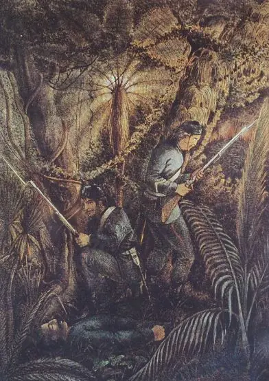 VON TEMPSKY, Gustavus Ferdinand (1828-1868) - Two Men of the 65th Regiment Guarding the Body of An Officer Image 1++