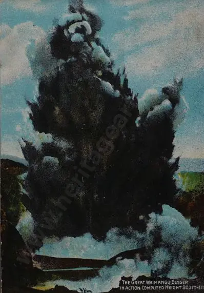 UNKNOWN Photographer - The Great Waimangu Geyser in Action c.1900 Image 1++