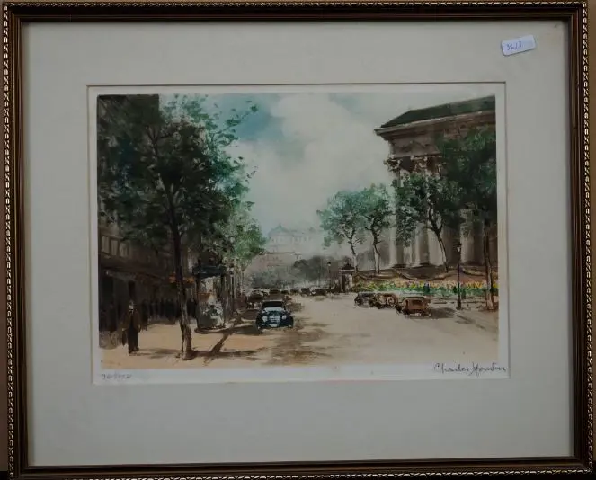 MOUTON, Charles (20th Cent. - Paris  - with River Seine and Notre Dame Image 1++