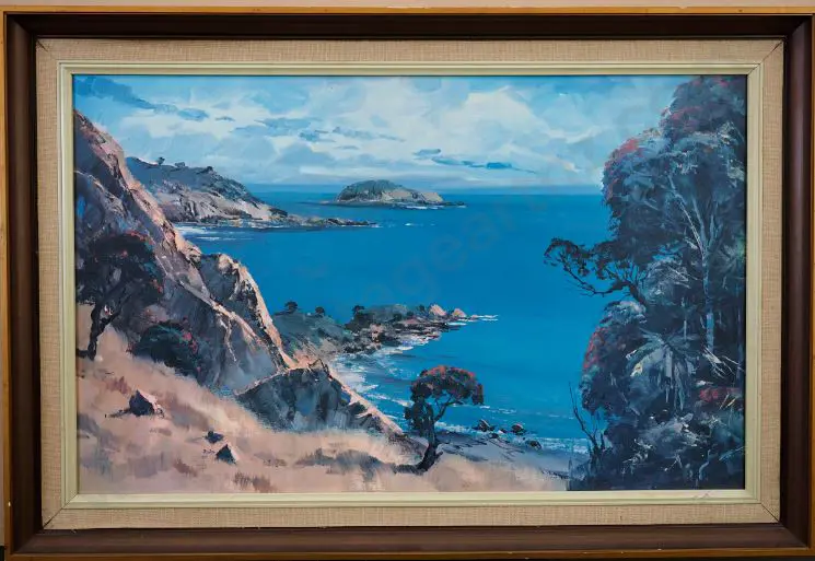 GREATHEAD, Aston (1921-2012) - Looking across Hauraki Gulf Image 1++