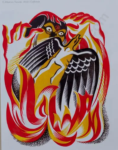 TAYLOR, E. Mervyn (1906-1964) - Maui and the Fire Goddess Image 1++