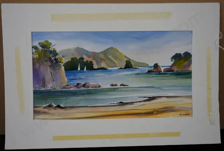 LAWRIE, Cherry - Coastal Landscape with Yachts Image 1++