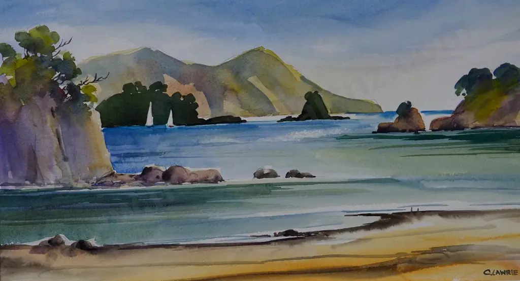 LAWRIE, Cherry - Coastal Landscape with Yachts Image 1++