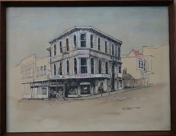 UNKNOWN Artist - Old Perrett's Corner, Wellington Image 1++