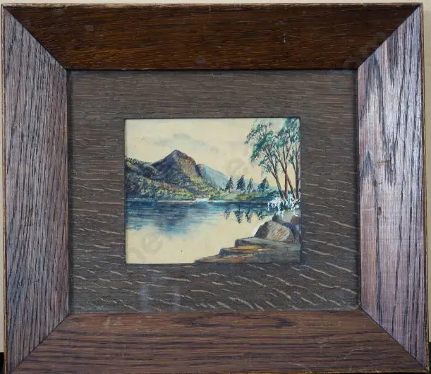 UNKNOWN - Mountain with Lake & Pine Trees Image 1++