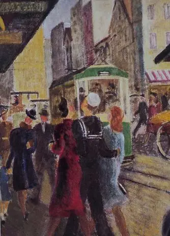 STEWART, Helen (1900-1983) - Wellington Street Scene Image 1++