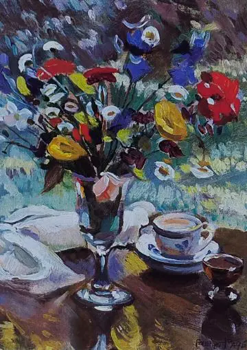 PAGE, Evelyn (1899-1988) - Flowers on Table Image 1++