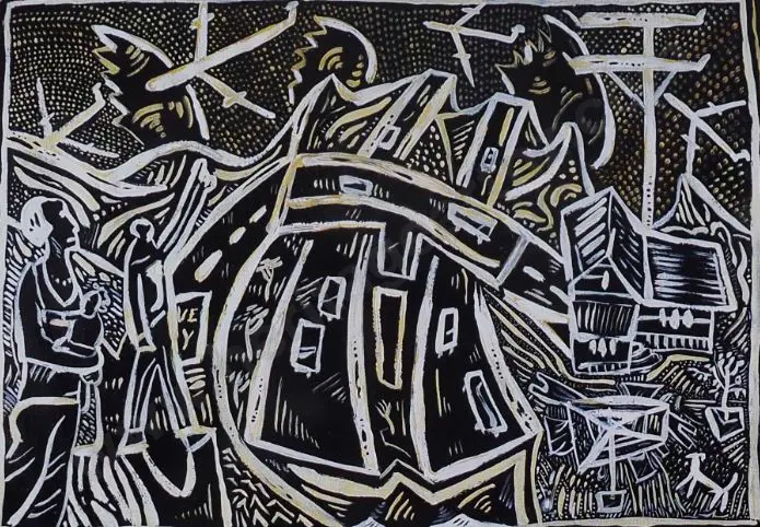 BROWN, Nigel (1949-) - By the Motorway Image 1++