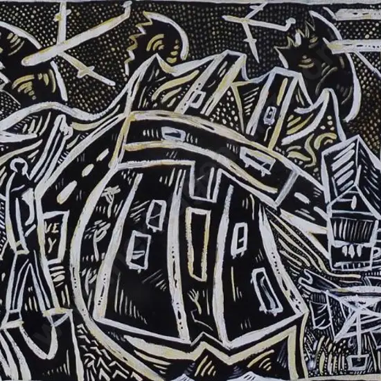 BROWN, Nigel (1949-) - By the Motorway