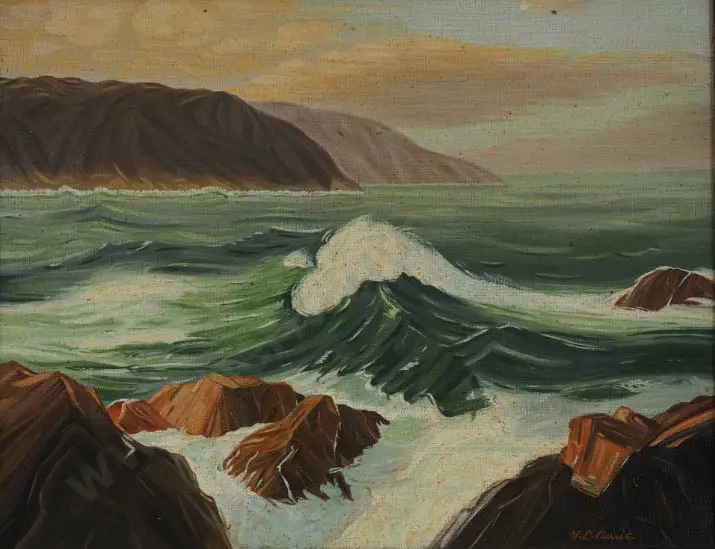 CURRIE, F.C. - Headland with Waves Image 1++