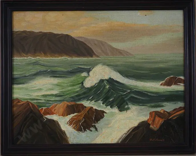 CURRIE, F.C. - Headland with Waves Image 1++