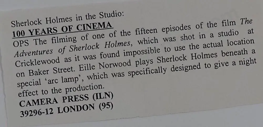 CAMERA Press, London - Filming 'Adventures of Sherlock Holmes' 1922 Image 1++