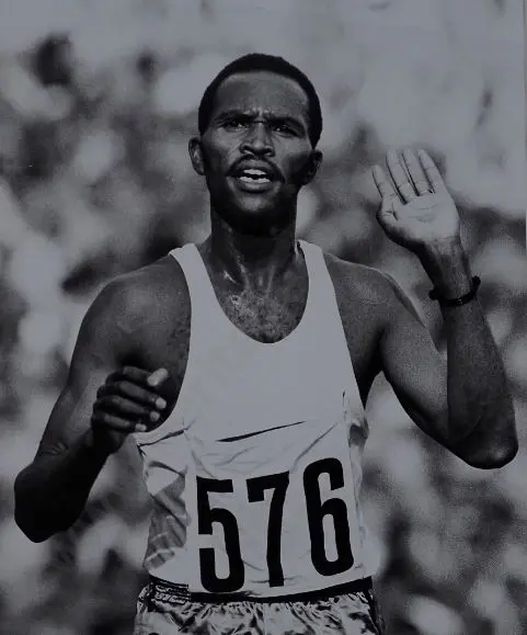 LACEY, E.D. - Kipchoge Keino - Winning 3,000 metres, Olympics, Munich 1972 Image 1++