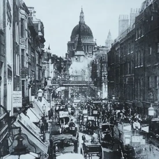 UNKNOWN Photographer - St Pauls Cathedral - Rush Hour c.1895