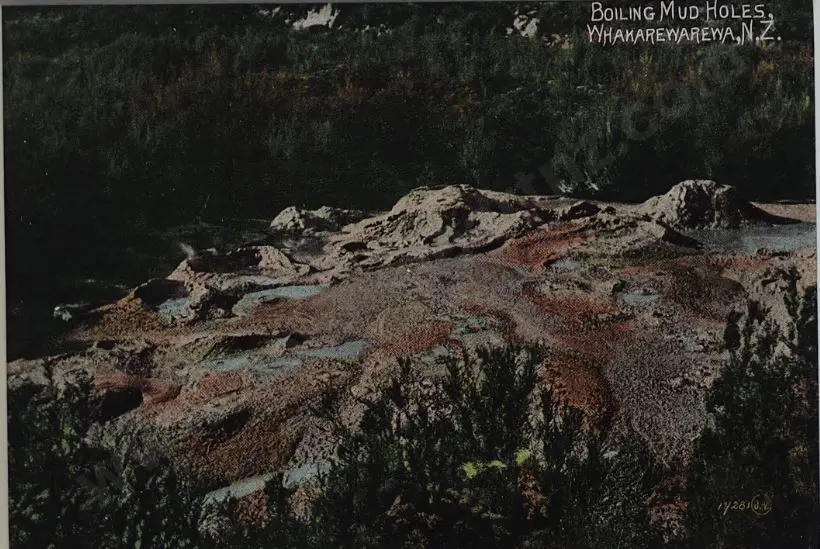 UNKNOWN Photographer - Boiling Mud Holes, Whakarewarewa - c.1900 Image 1++