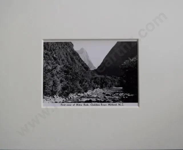UNKNOWN Photographer - mid 20th Cent. - Mitre Peak, Cleddau River, Milford Image 1++