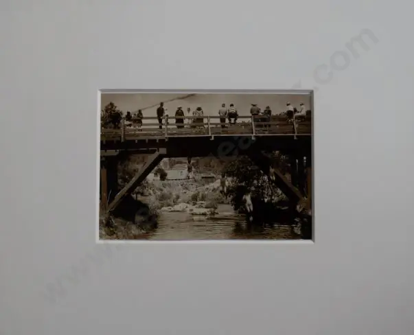 UNKNOWN Photographer - Local Boys jumping off Bridge - early 20th Cent. Image 1++