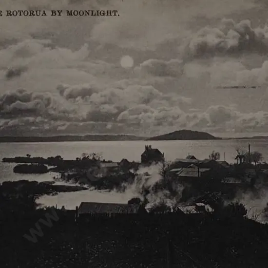UNKNOWN Photographer - Lake Rotorua by Moonlight