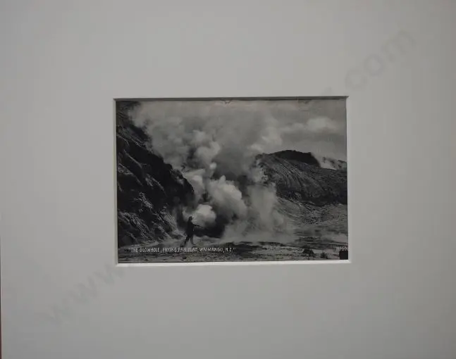 UNKNOWN Photographer - The Blowhole, Frying Pan Flat, Waimangu - c.1900Postcard Image 1++