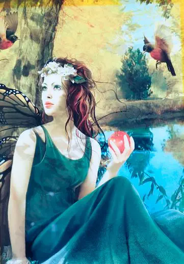 UNKNOWN - Eve with Apple in Garden of Eden Image 1++