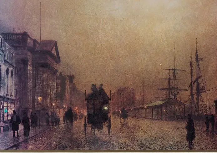 GRIMSHAW, John Atkinson (1836-1893) - Going Home at Dusk Image 1++