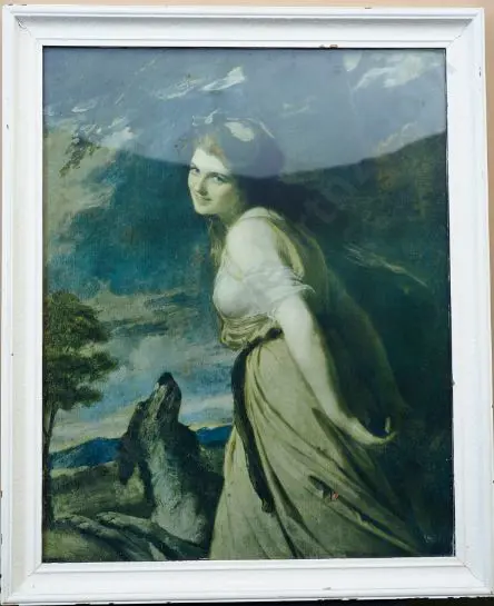 UNKNOWN - Portrait of lady and dog Image 1++