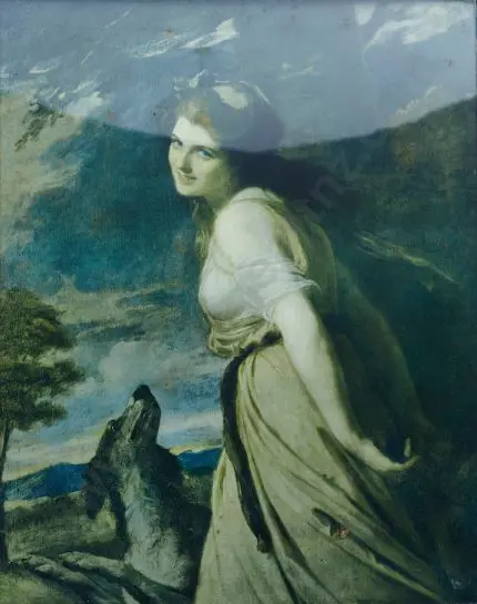 UNKNOWN - Portrait of lady and dog Image 1++