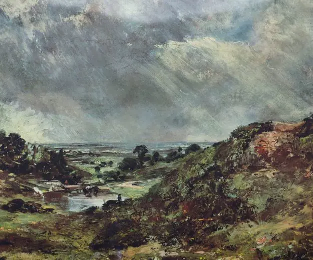 CONSTABLE, John (1776-1837) - View at Hampstead Heath Image 1++